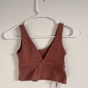 Ribbed Sleeveless Crop Tank Top